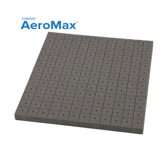 Placas AeroMax™ 156 Horticubos - Horticubos 2.5x2.5x2.5 cm Cavidad cónica y perforación 28 placas por caja - SHT603-2.5-G2